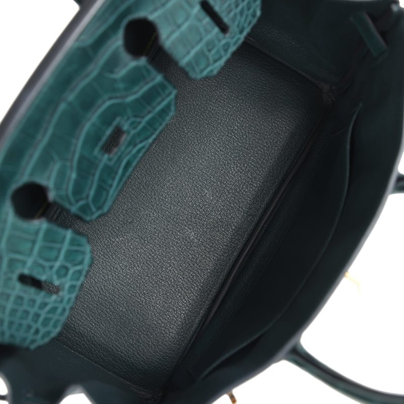 Hermes Birkin 30 Vert Cypress Togo and Matte Alligator Touch Gold Hardware - Image 7