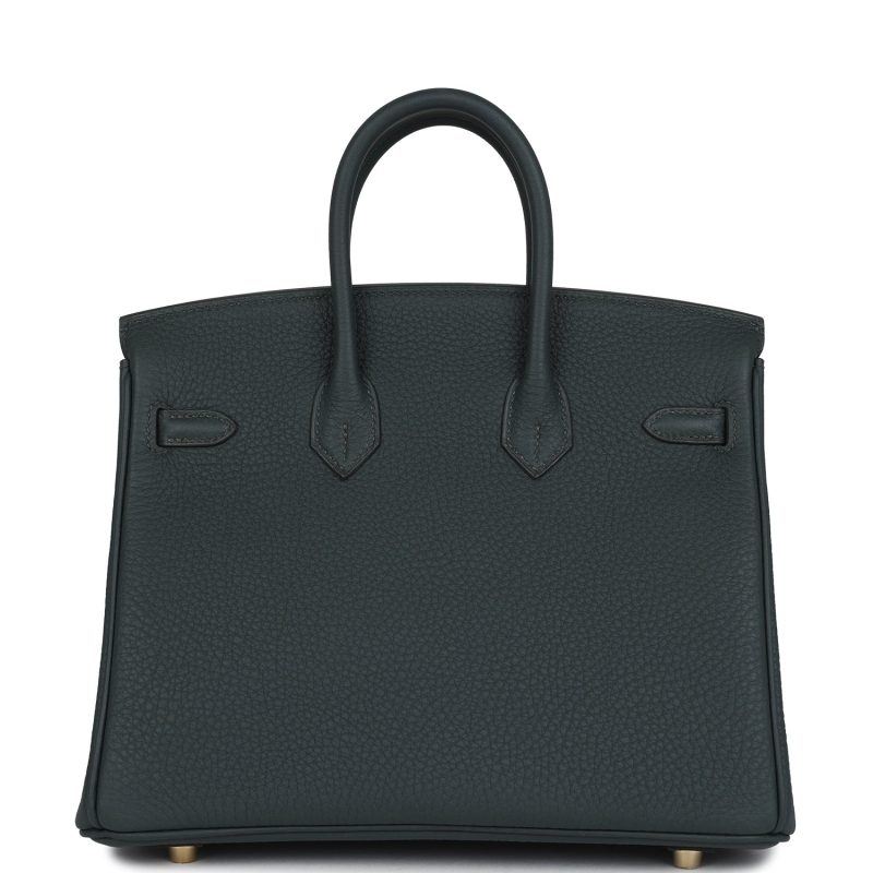 Hermes Birkin 25 Vert Mangrove Togo Permabrass Hardware - Image 4