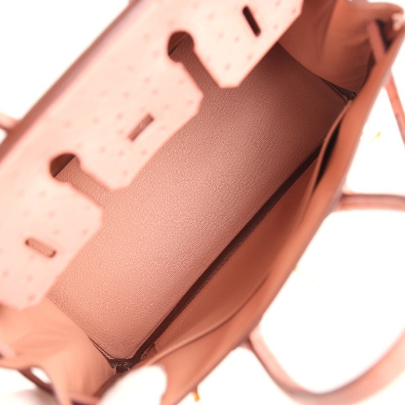 Hermes Birkin 25 Terre Cuite Ostrich Gold Hardware - Image 7