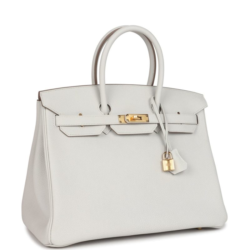 Hermes Birkin 35 Gris Pale Togo Gold Hardware - Image 2