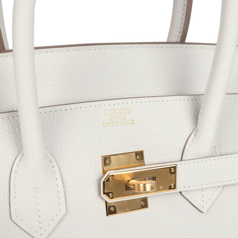 Hermes Birkin 35 Gris Pale Togo Gold Hardware - Image 6