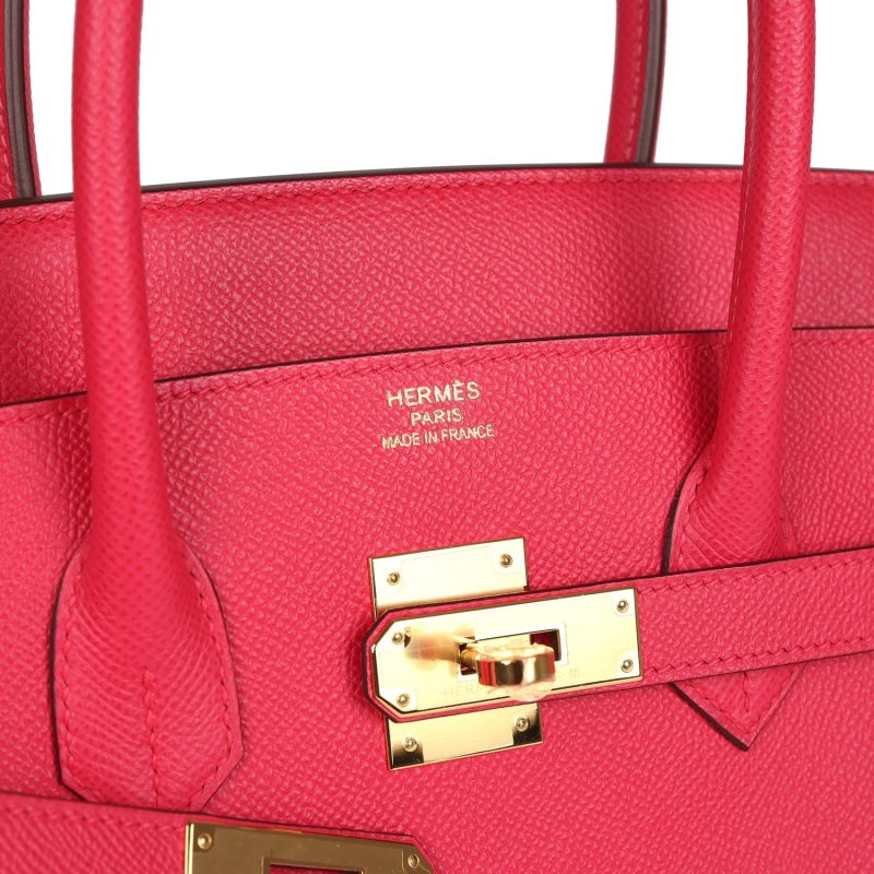Hermes Birkin 35 Rose Extreme Epsom Gold Hardware - Image 6