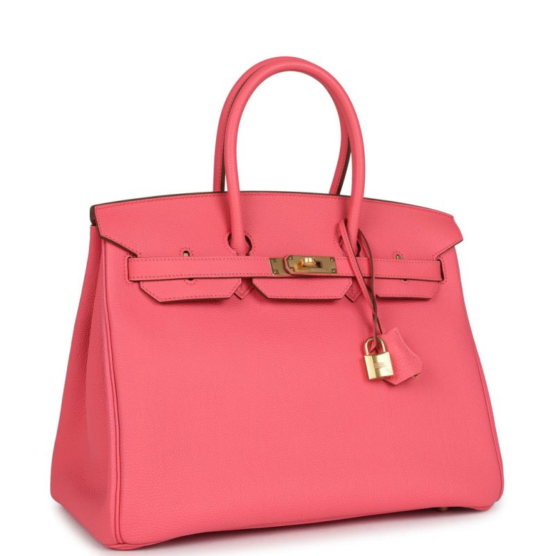 Hermes Birkin 35 Rose Lipstick Togo Gold Hardware - Image 2
