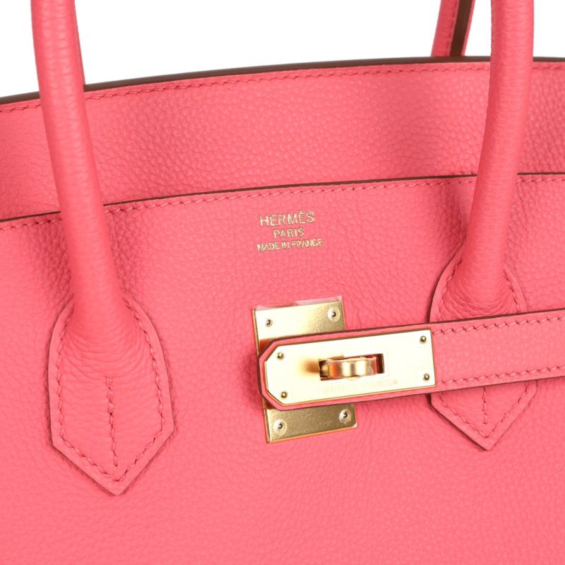 Hermes Birkin 35 Rose Lipstick Togo Gold Hardware - Image 6
