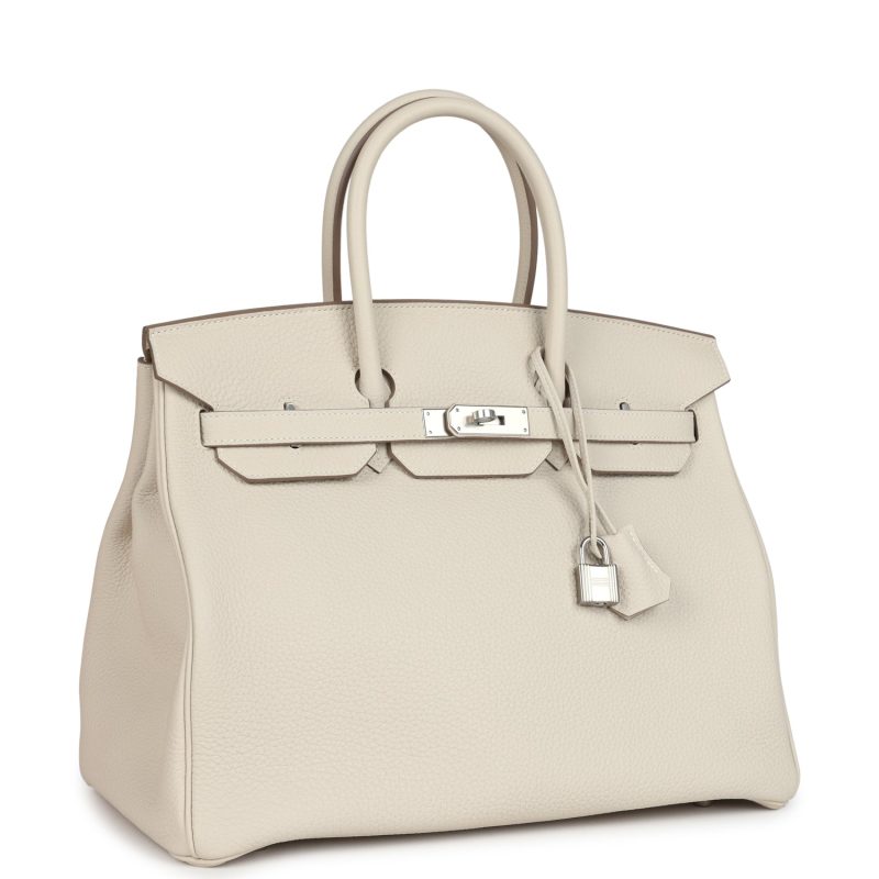 Hermes Birkin 35 Mushroom Togo Palladium Hardware - Image 2