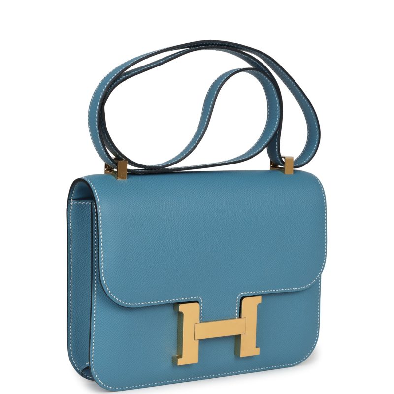 Hermes Constance 1-24 Blue Jean Epsom Gold Hardware - Image 2