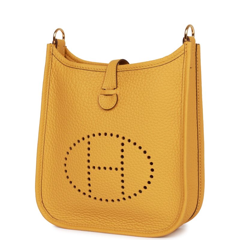 Hermes Evelyne TPM Jaune Ambre Clemence Gold Hardware - Image 3