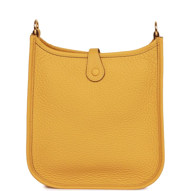Hermes Evelyne TPM Jaune Ambre Clemence Gold Hardware - Image 6