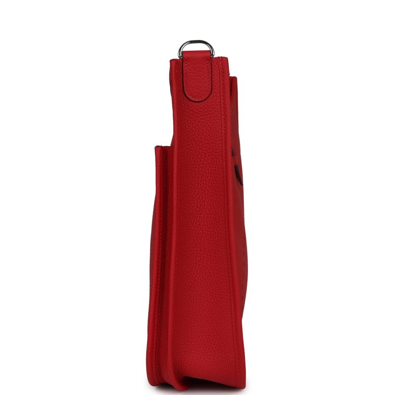 Hermes Evelyne III PM Vermillion Clemence Palladium Hardware - Image 4