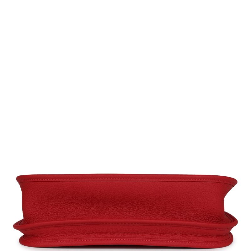 Hermes Evelyne III PM Vermillion Clemence Palladium Hardware - Image 6