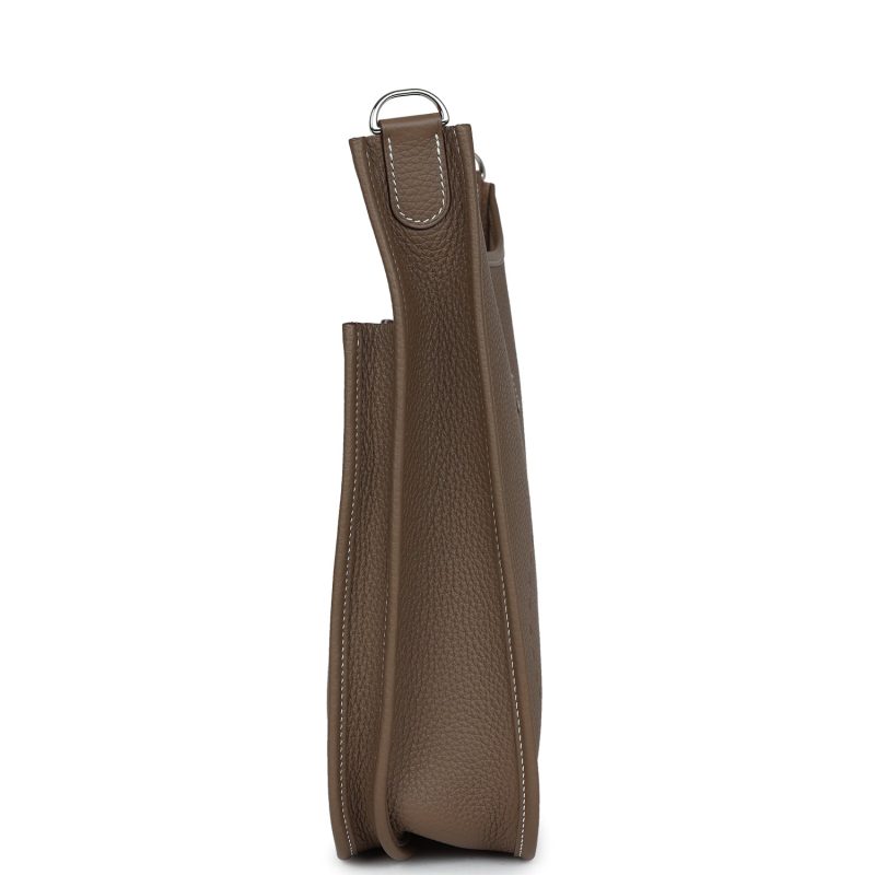 Hermes Evelyne III PM Etoupe Clemence Palladium Hardware - Image 4