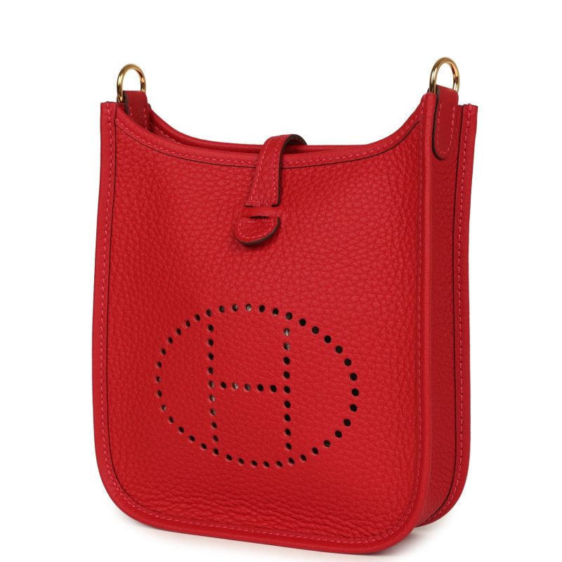 Hermes Evelyne TPM Vermillion Clemence Gold Hardware - Image 3