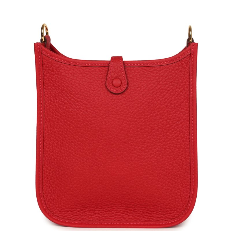 Hermes Evelyne TPM Vermillion Clemence Gold Hardware - Image 5