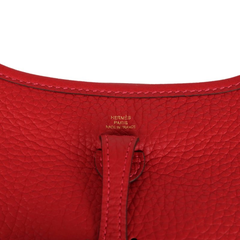 Hermes Evelyne TPM Vermillion Clemence Gold Hardware - Image 7