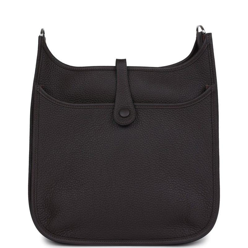 Hermes Evelyne III PM Macassar Clemence Palladium Hardware - Image 5