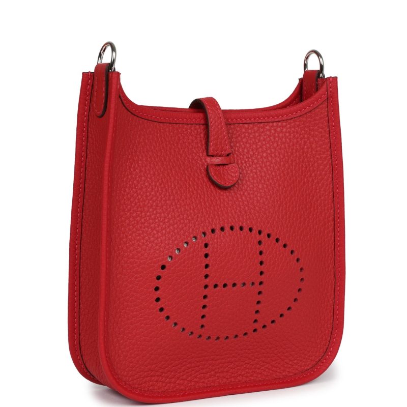Hermes Evelyne TPM Vermillion Clemence Palladium Hardware - Image 2