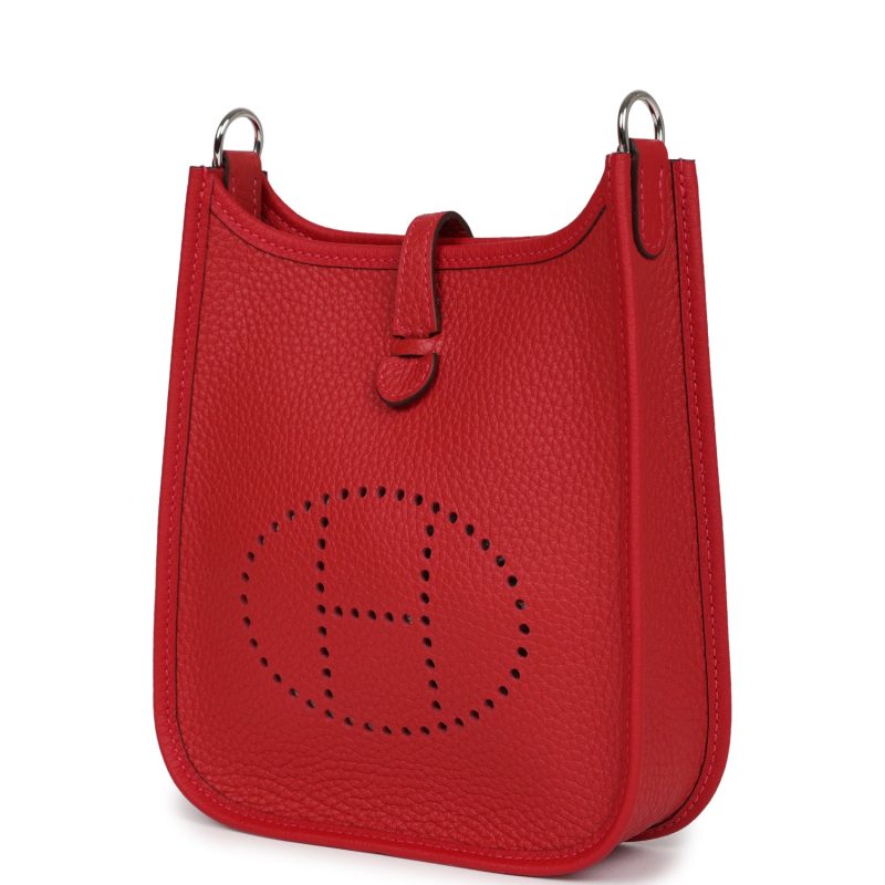 Hermes Evelyne TPM Vermillion Clemence Palladium Hardware - Image 3