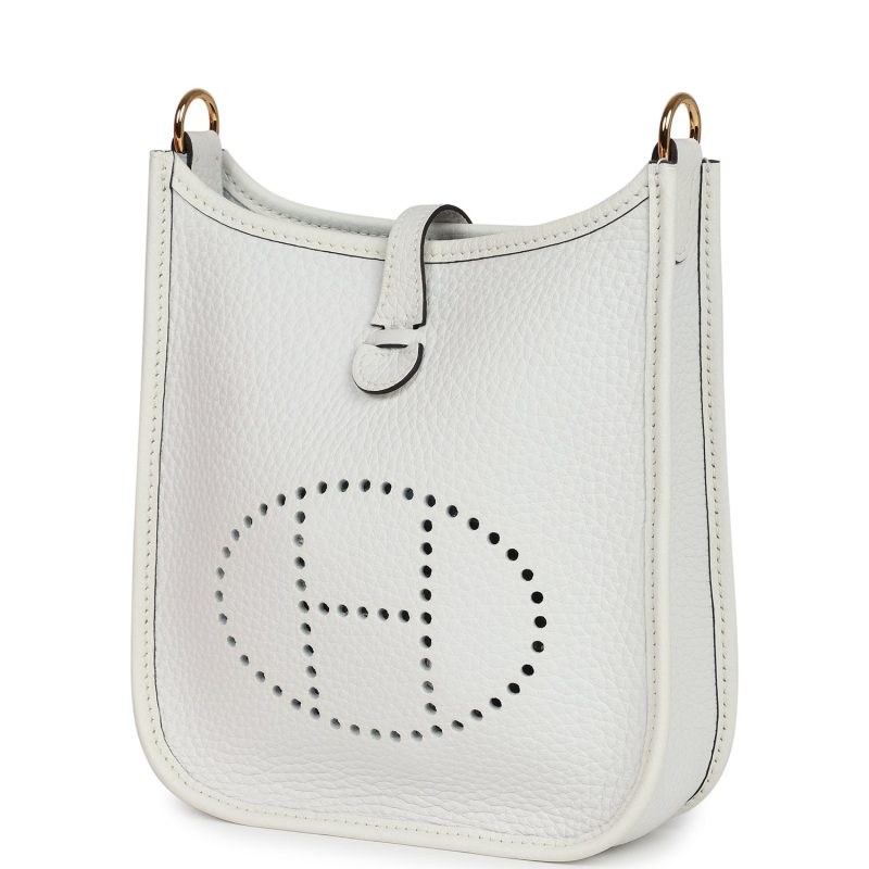 Hermes Evelyne TPM New White Clemence Gold Hardware - Image 2