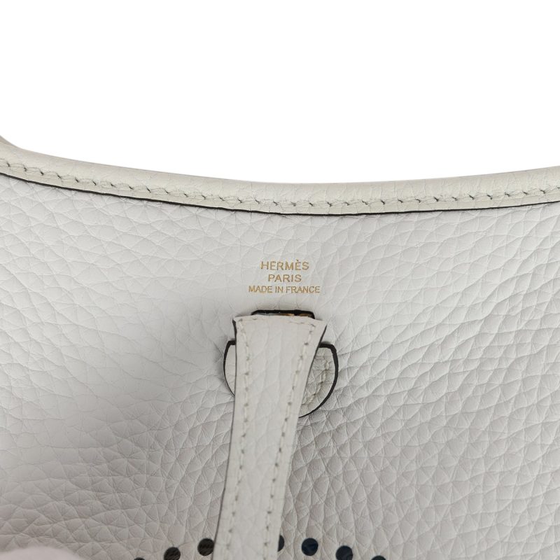 Hermes Evelyne TPM New White Clemence Gold Hardware - Image 6