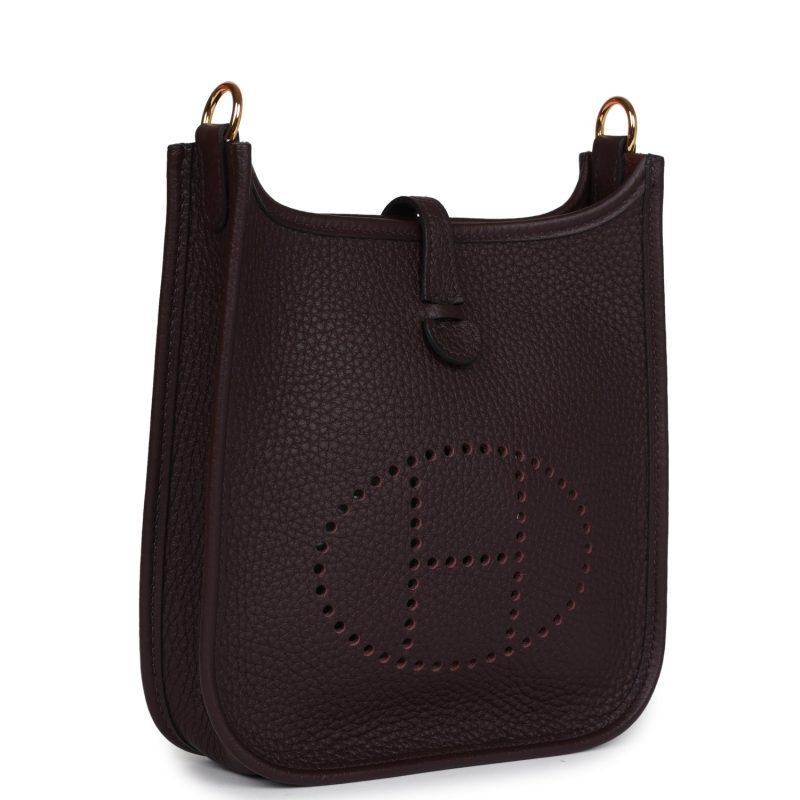 Hermes Evelyne TPM Rouge Sellier Clemence Gold Hardware - Image 2
