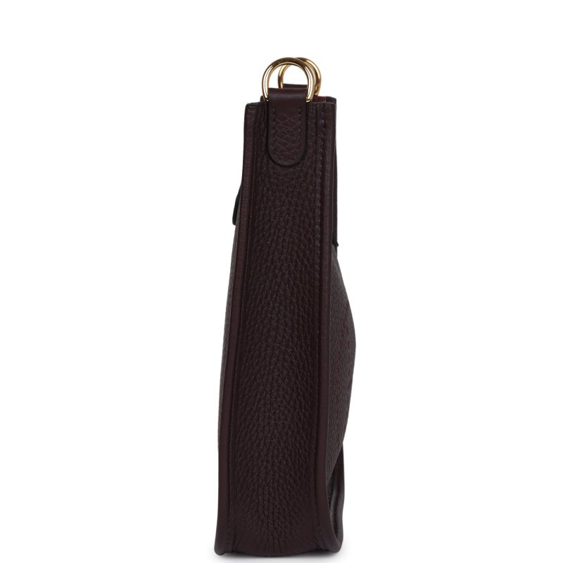 Hermes Evelyne TPM Rouge Sellier Clemence Gold Hardware - Image 4