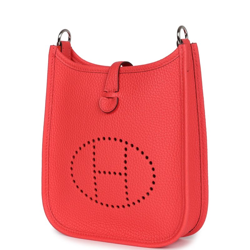 Hermes Evelyne TPM Rose Texas Clemence Palladium Hardware - Image 3