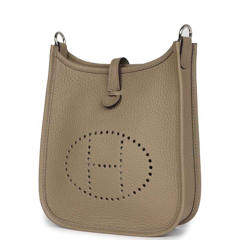 Hermes Evelyne TPM Beige Marfa Clemence Palladium Hardware - Image 3