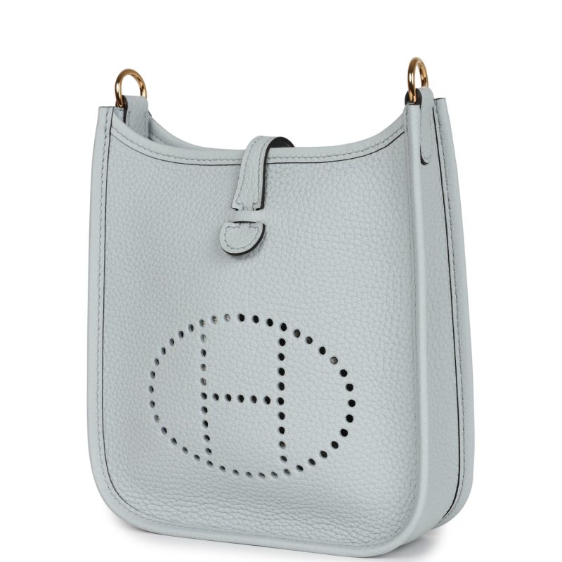 Hermes Evelyne TPM Bleu Pale Clemence Gold Hardware - Image 3