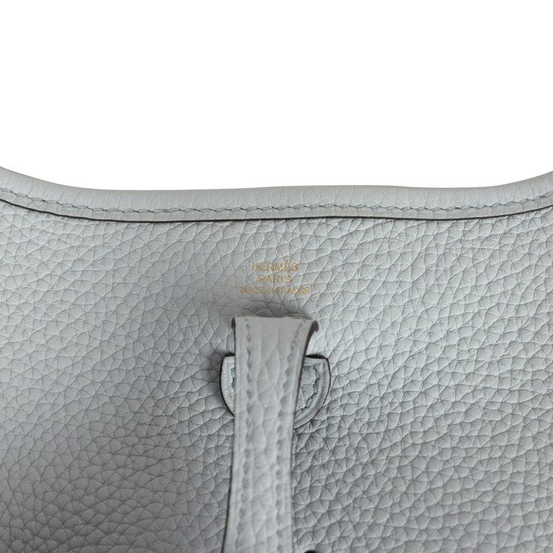 Hermes Evelyne TPM Bleu Pale Clemence Gold Hardware - Image 7