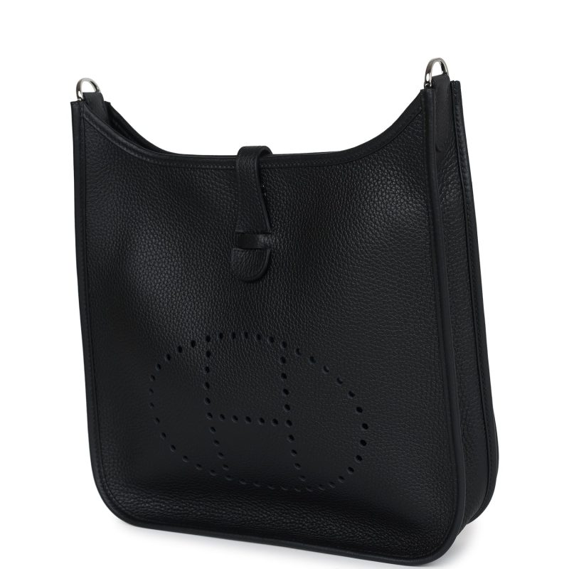 Hermes Evelyne III PM Black Clemence Palladium Hardware - Image 3