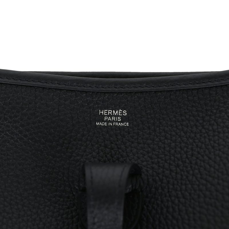 Hermes Evelyne III PM Black Clemence Palladium Hardware - Image 7