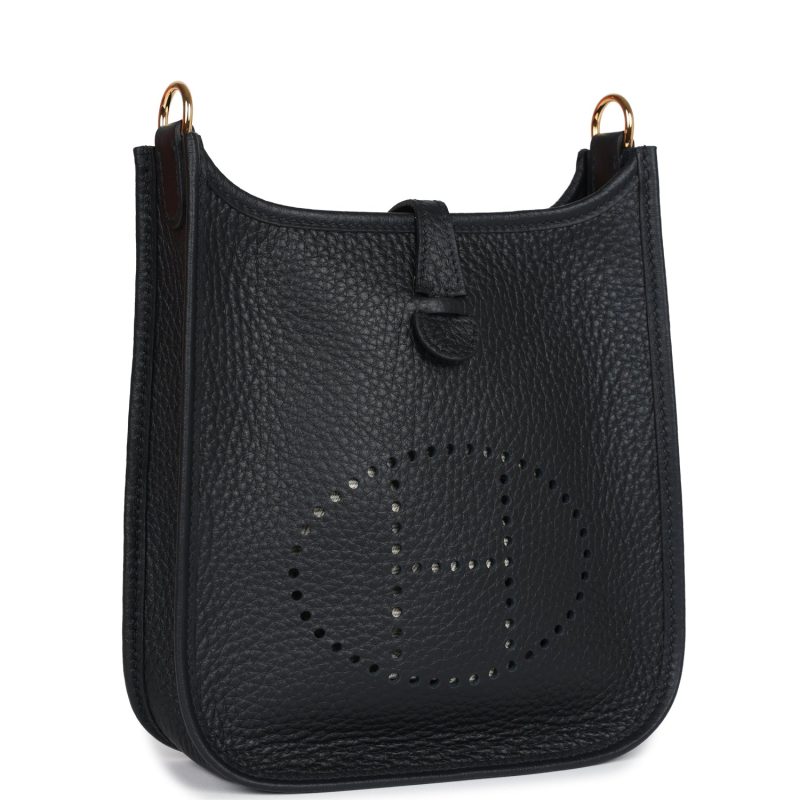 Hermes Evelyne TPM Black Clemence Gold Hardware - Image 2