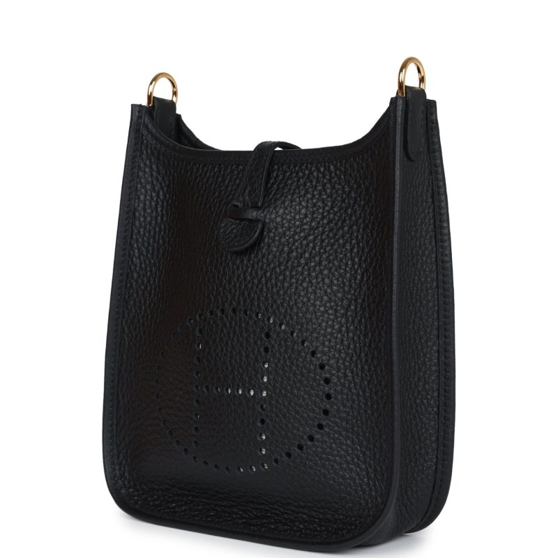 Hermes Evelyne TPM Black Clemence Gold Hardware - Image 3