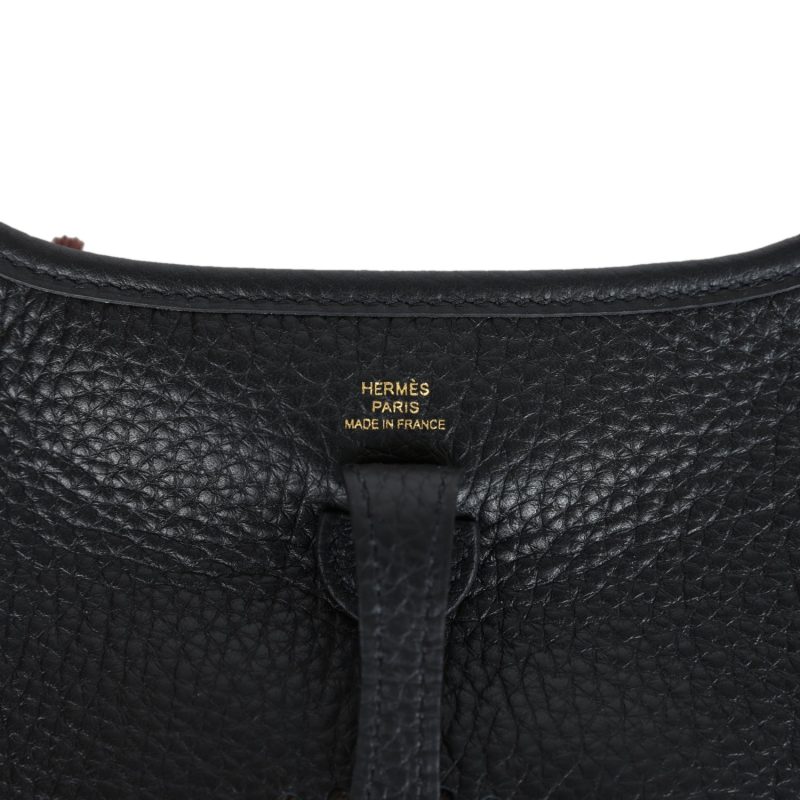 Hermes Evelyne TPM Black Clemence Gold Hardware - Image 6