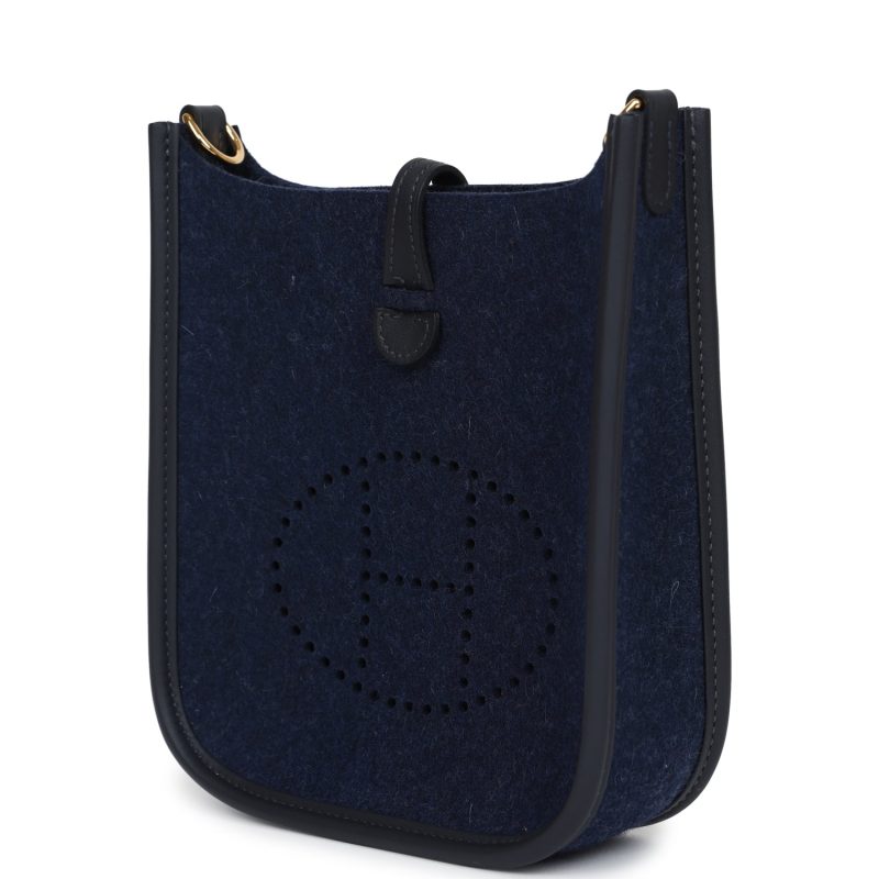 Hermes Evelyne TPM Bleu Nuit Feutre and Caban Swift Gold Hardware - Image 2