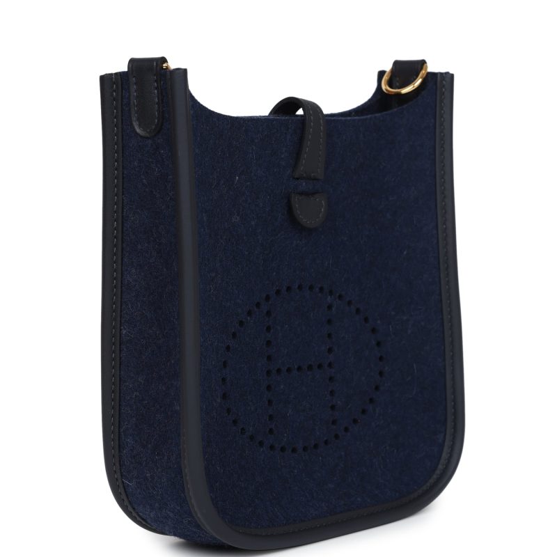 Hermes Evelyne TPM Bleu Nuit Feutre and Caban Swift Gold Hardware - Image 3