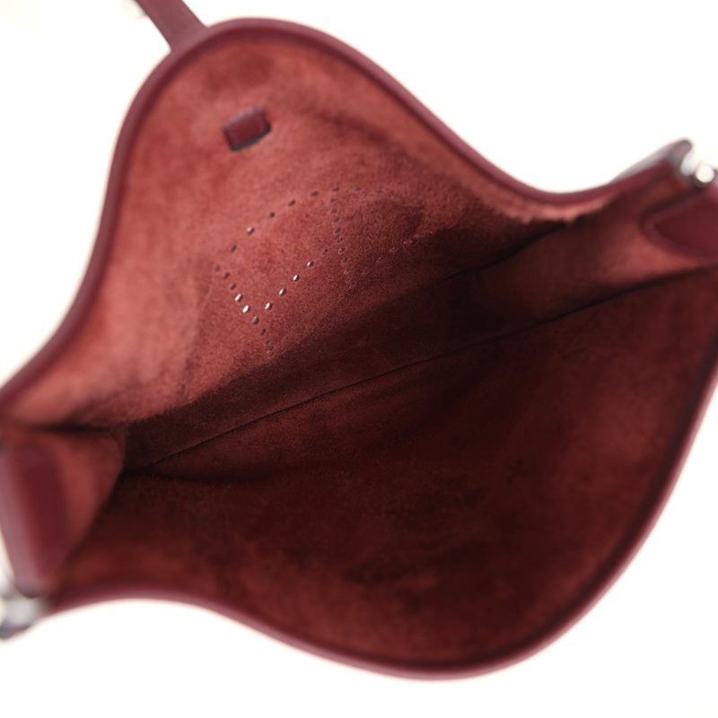 Hermes Evelyne III PM Bordeaux Clemence Palladium Hardware - Image 6
