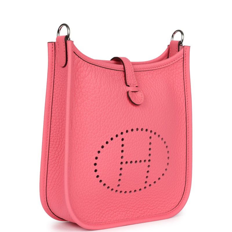 Hermes Evelyne TPM Rose Azalee Clemence Palladium Hardware - Image 2