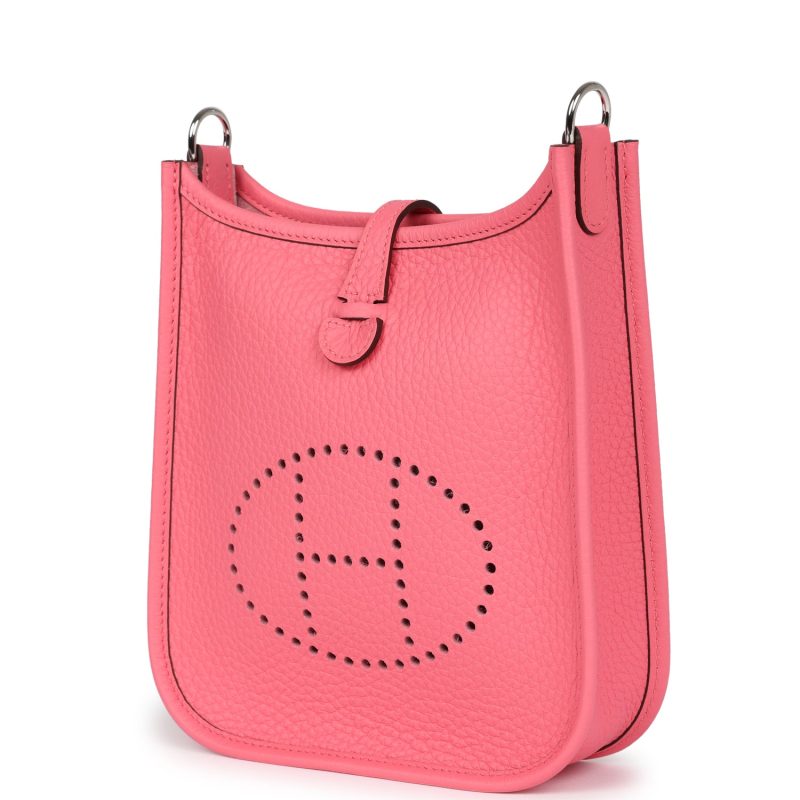 Hermes Evelyne TPM Rose Azalee Clemence Palladium Hardware - Image 3