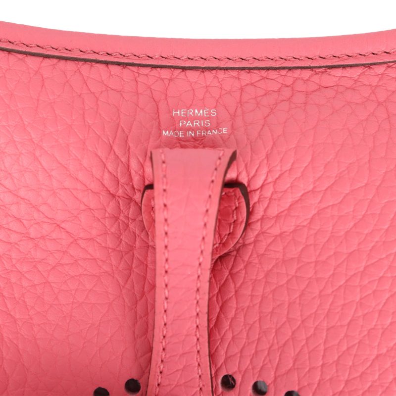 Hermes Evelyne TPM Rose Azalee Clemence Palladium Hardware - Image 7