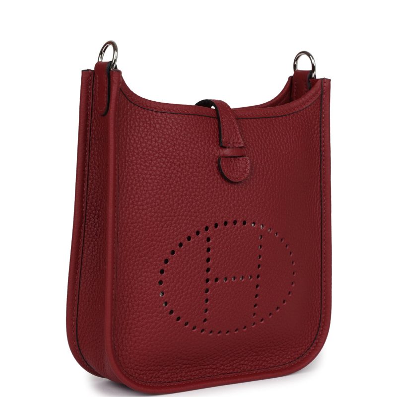 Hermes Evelyne TPM Rouge H Clemence Palladium Hardware - Image 2