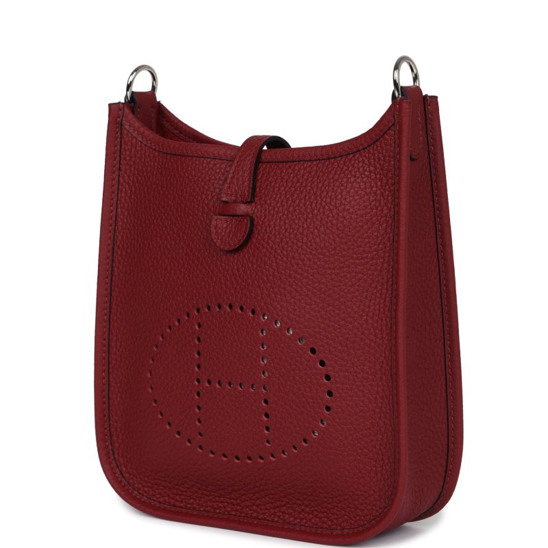 Hermes Evelyne TPM Rouge H Clemence Palladium Hardware - Image 3