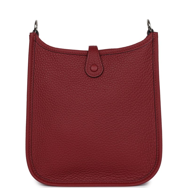 Hermes Evelyne TPM Rouge H Clemence Palladium Hardware - Image 5