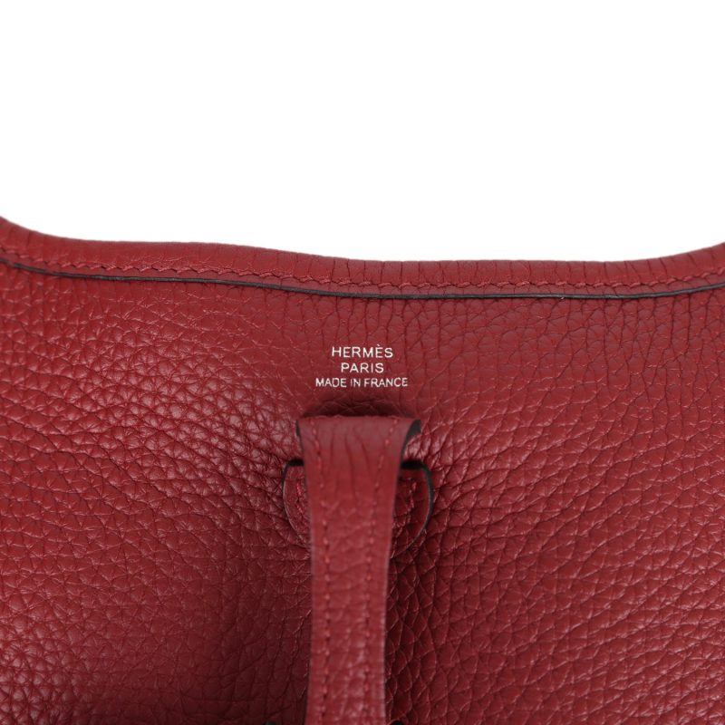 Hermes Evelyne TPM Rouge H Clemence Palladium Hardware - Image 7