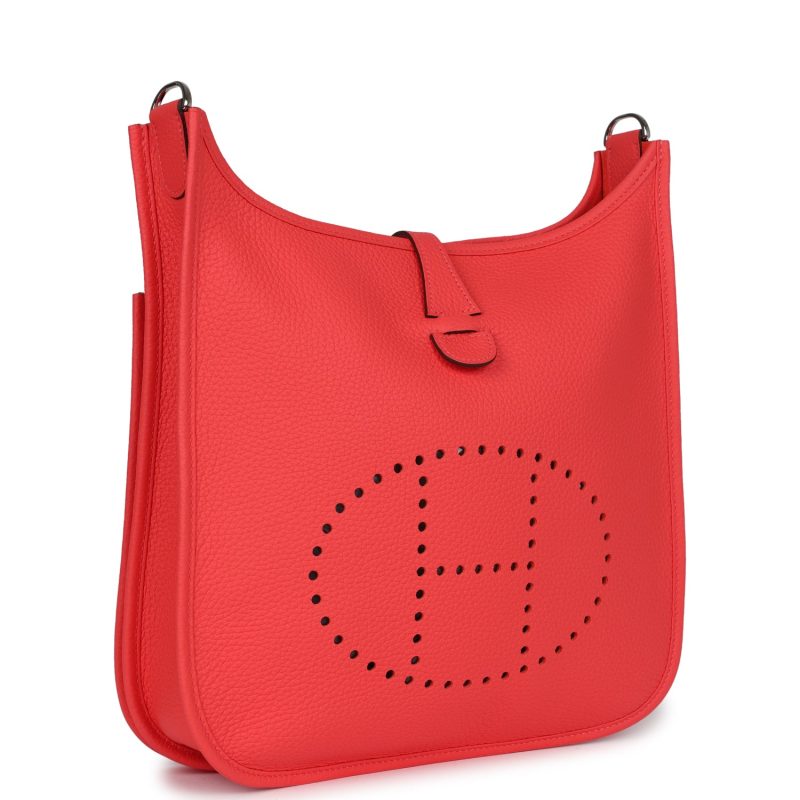 Hermes Evelyne III PM Rose Texas Clemence Palladium Hardware - Image 2