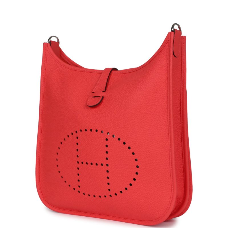 Hermes Evelyne III PM Rose Texas Clemence Palladium Hardware - Image 3