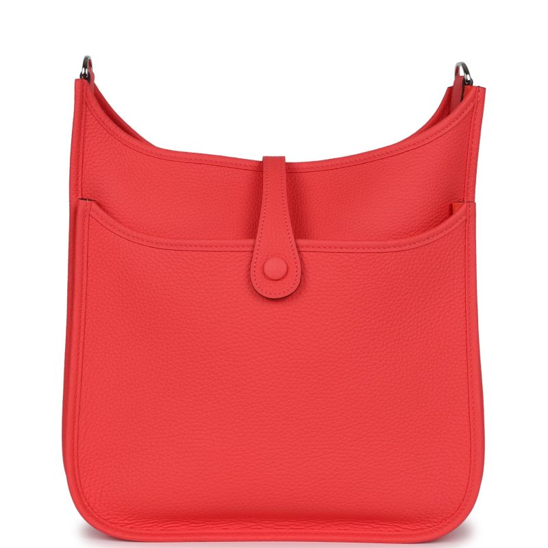 Hermes Evelyne III PM Rose Texas Clemence Palladium Hardware - Image 5