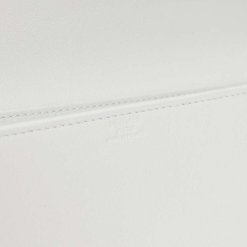 Hermes Shadow Kelly Cut New White Swift - Image 6