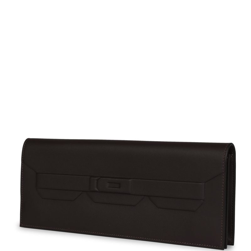 Hermes Shadow Kelly Cut Ebene Swift Calfskin - Image 3