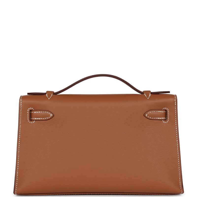 Hermes Kelly Pochette Gold Swift Gold Hardware - Image 5